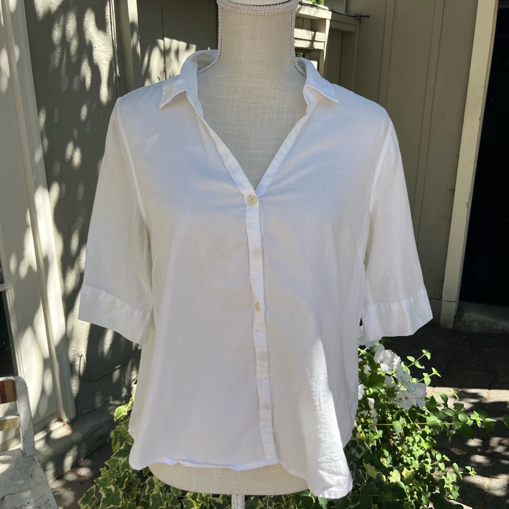 J. Crew Classic White Button-Down Shirt